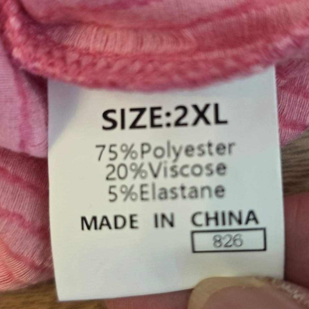 Evaless Ribbed Knit Top Womens 2XL Pink Short Sleeve Textured Crew Neck Tee NEW - Picture 10 of 14
